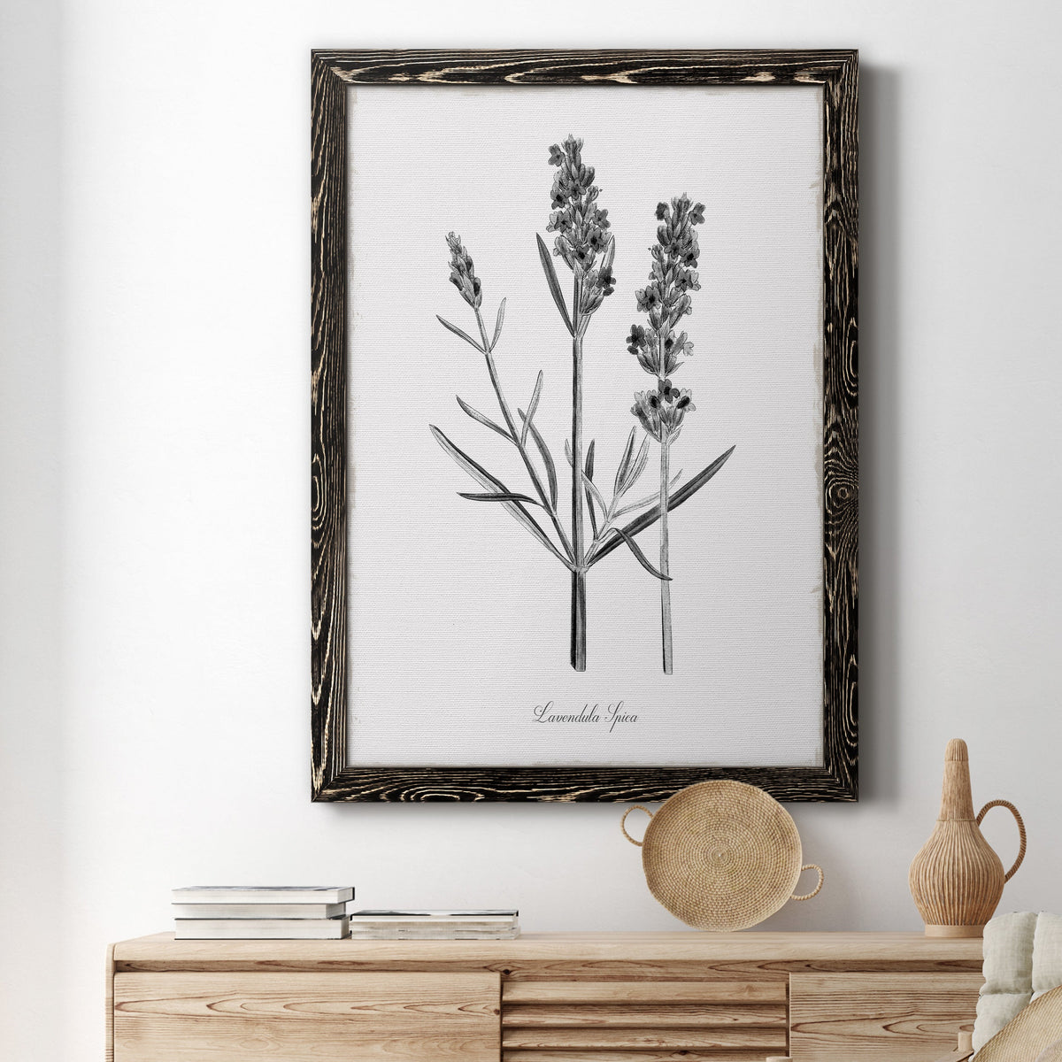 Simply Lavender - Barnwood Framed Canvas Print