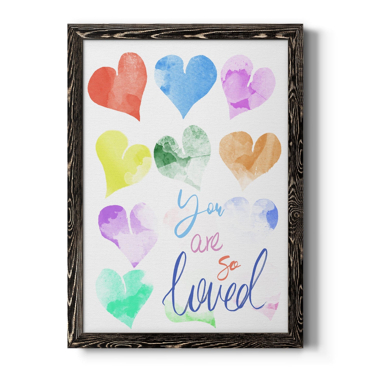 You Are So Loved - Barnwood Framed Canvas Print