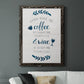 Coffee & Wine - Barnwood Framed Canvas Print