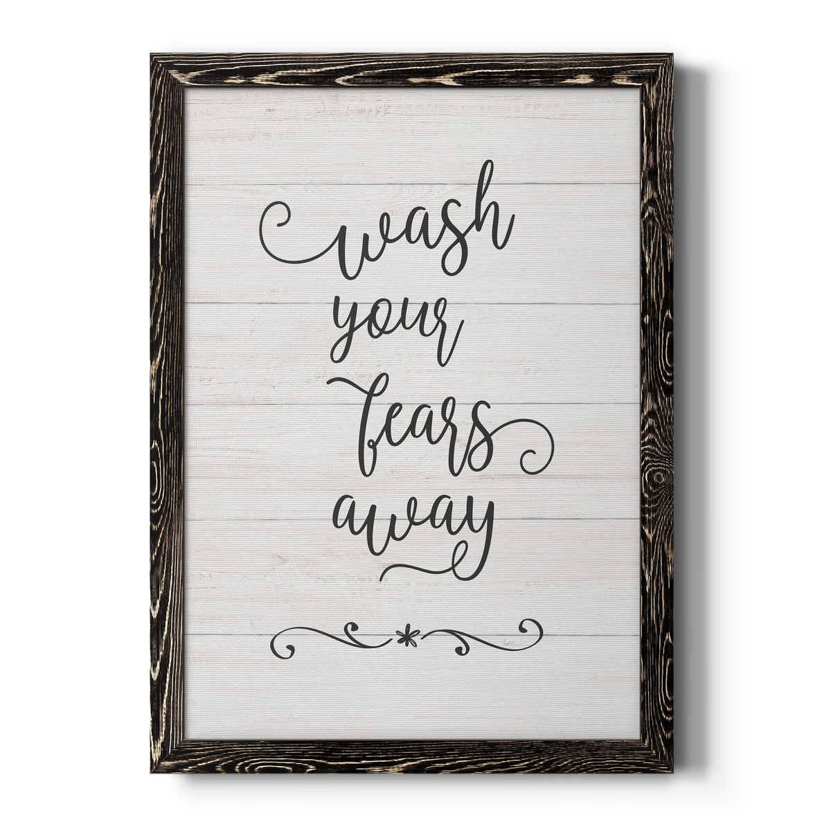 Wash Fears - Barnwood Framed Canvas Print
