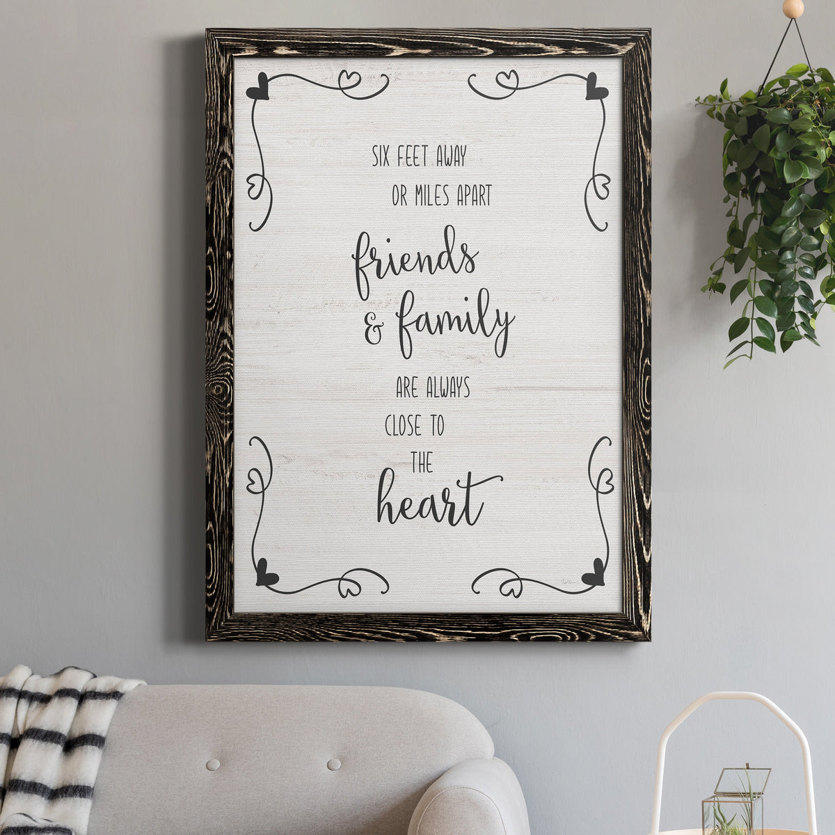 Six Feet - Barnwood Framed Canvas Print
