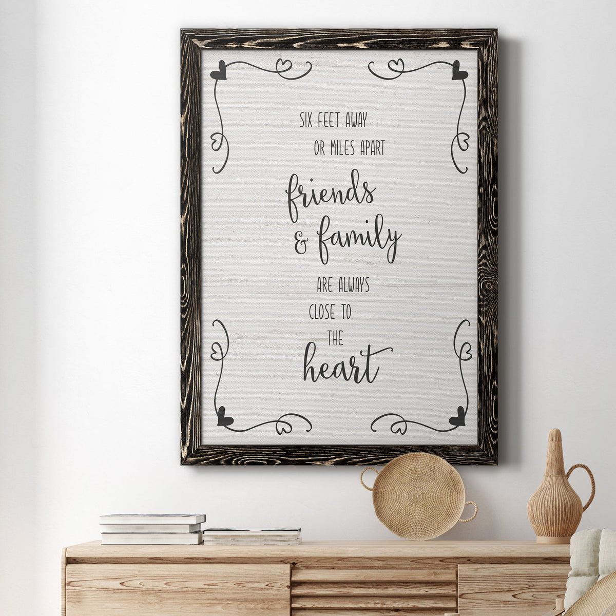 Six Feet - Barnwood Framed Canvas Print