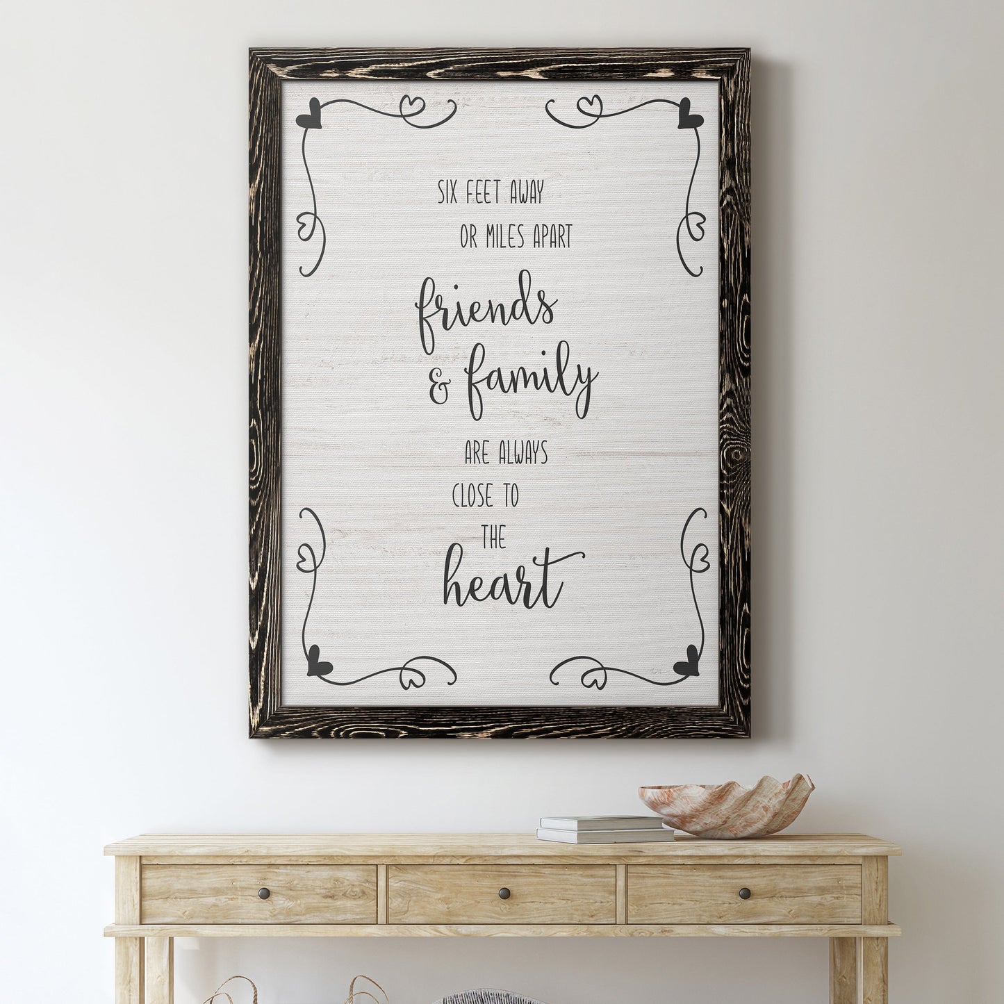 Six Feet - Barnwood Framed Canvas Print