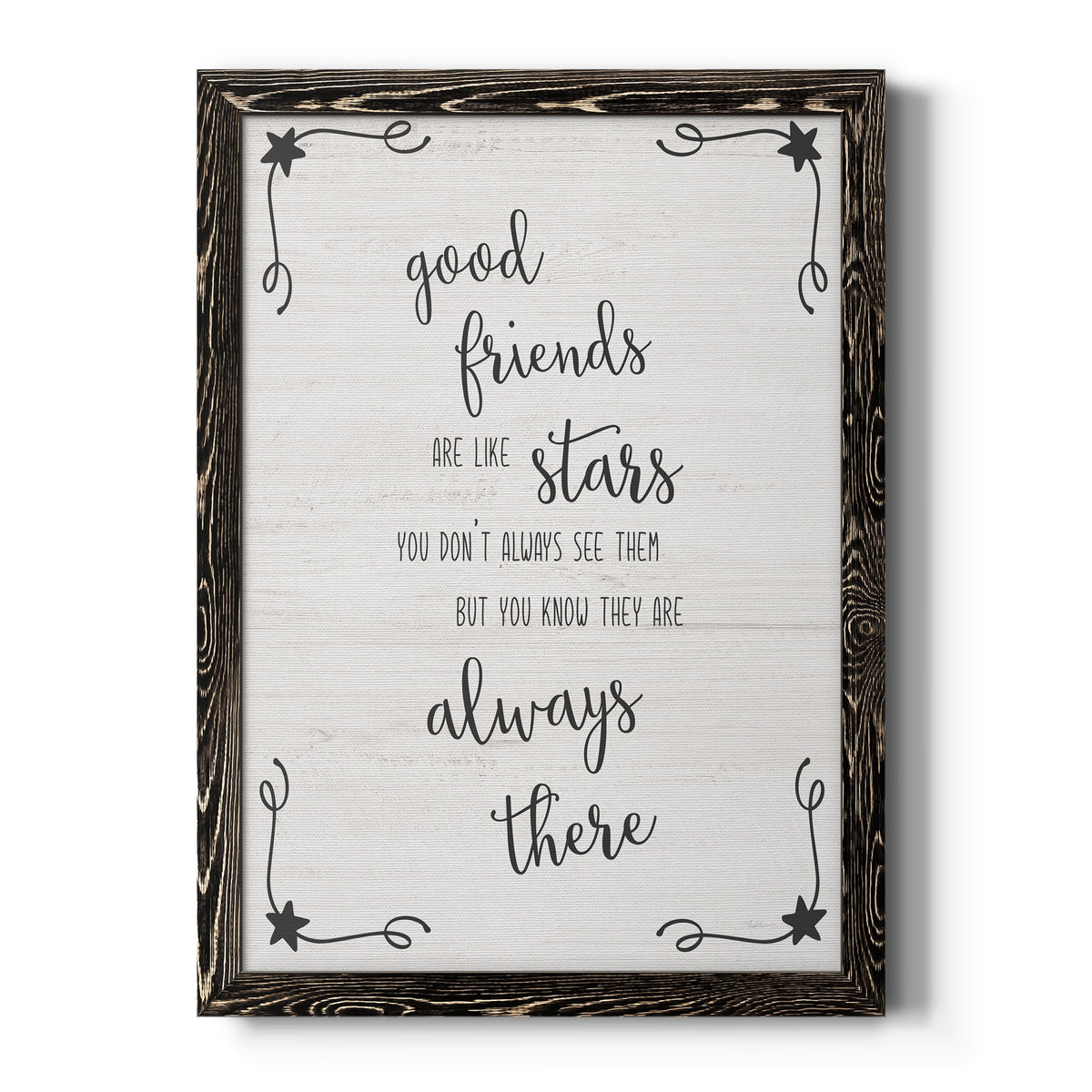 Always There - Barnwood Framed Canvas Print
