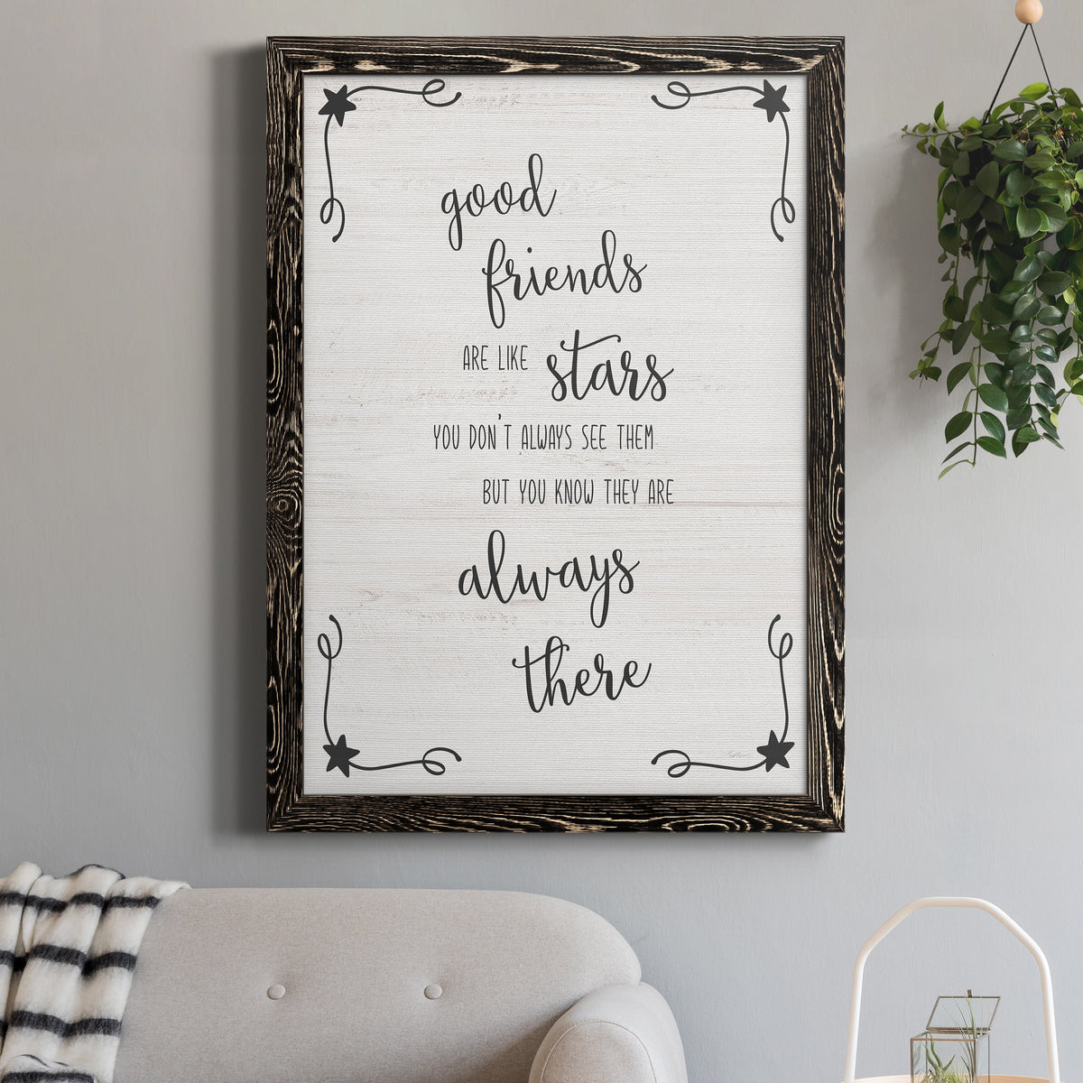 Always There - Barnwood Framed Canvas Print