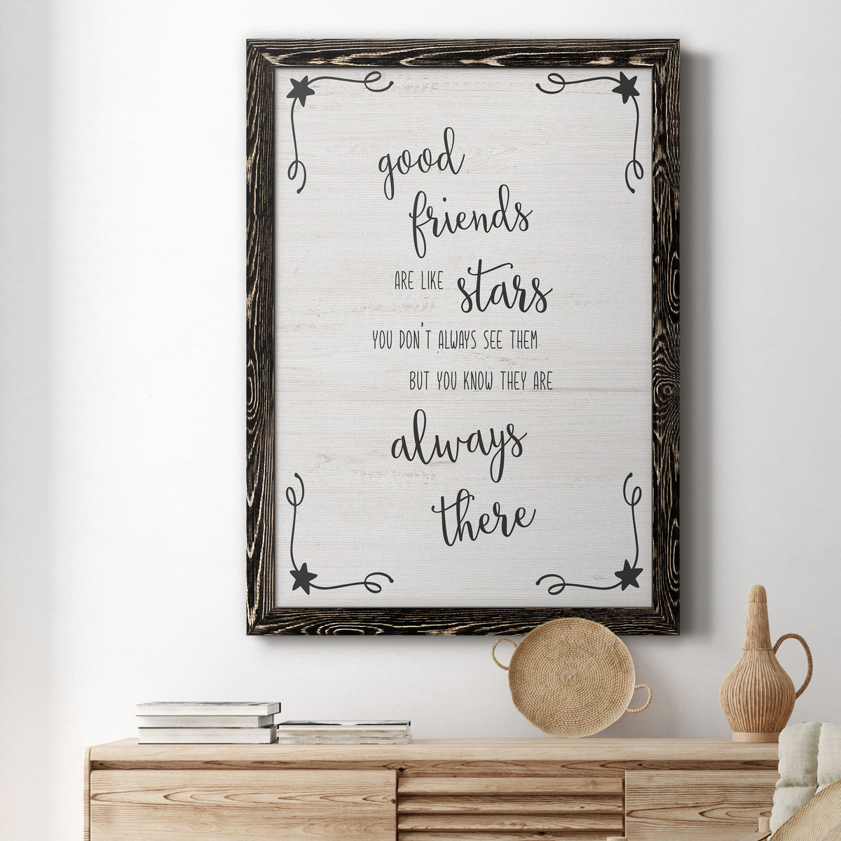 Always There - Barnwood Framed Canvas Print