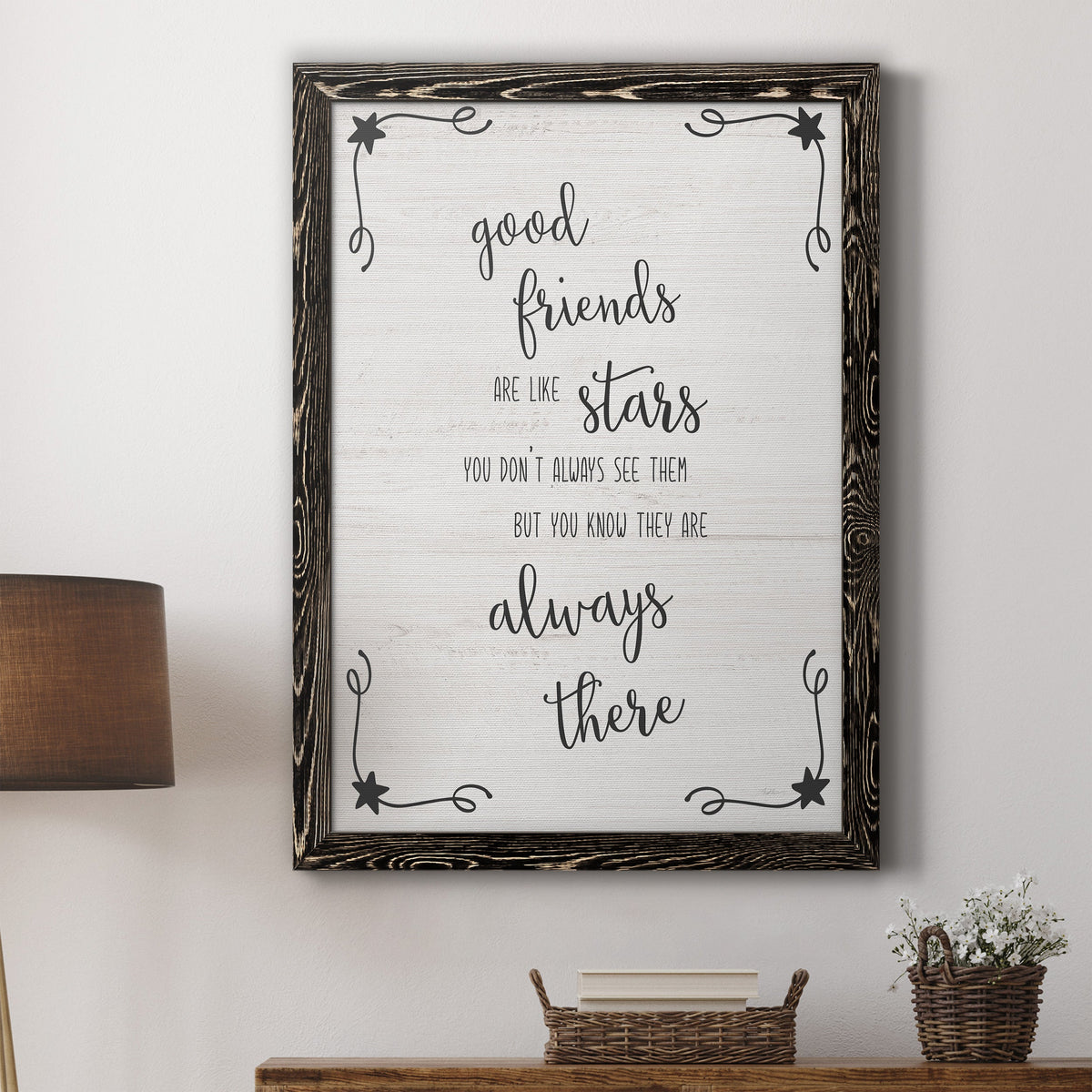 Always There - Barnwood Framed Canvas Print