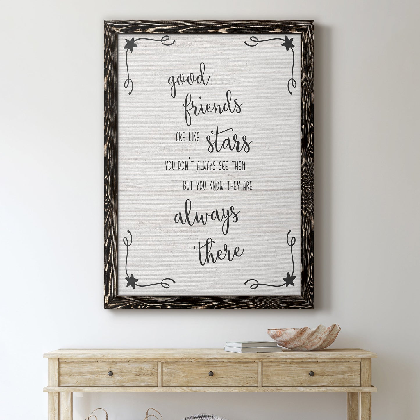 Always There - Barnwood Framed Canvas Print