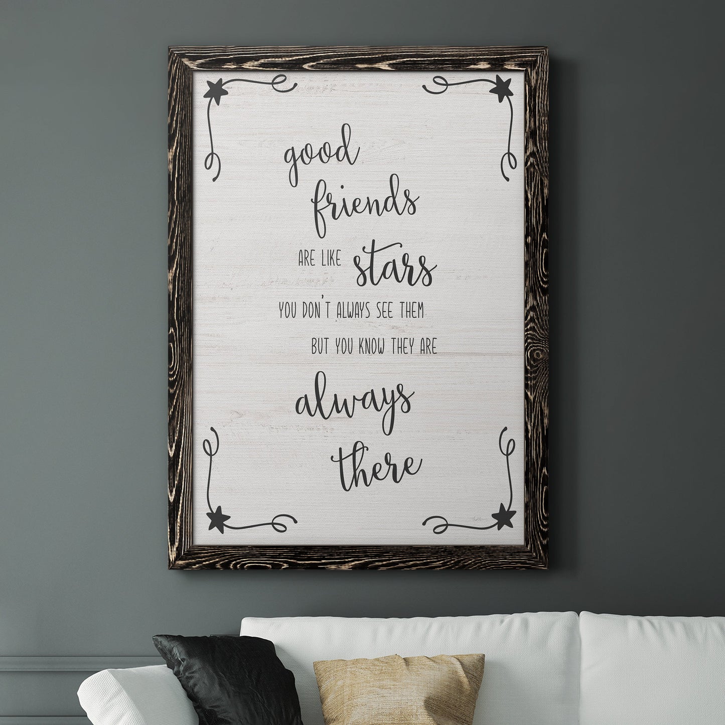 Always There - Barnwood Framed Canvas Print