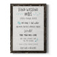 Stay Safe Rules - Barnwood Framed Canvas Print