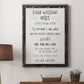 Stay Safe Rules - Barnwood Framed Canvas Print