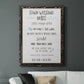 Stay Safe Rules - Barnwood Framed Canvas Print