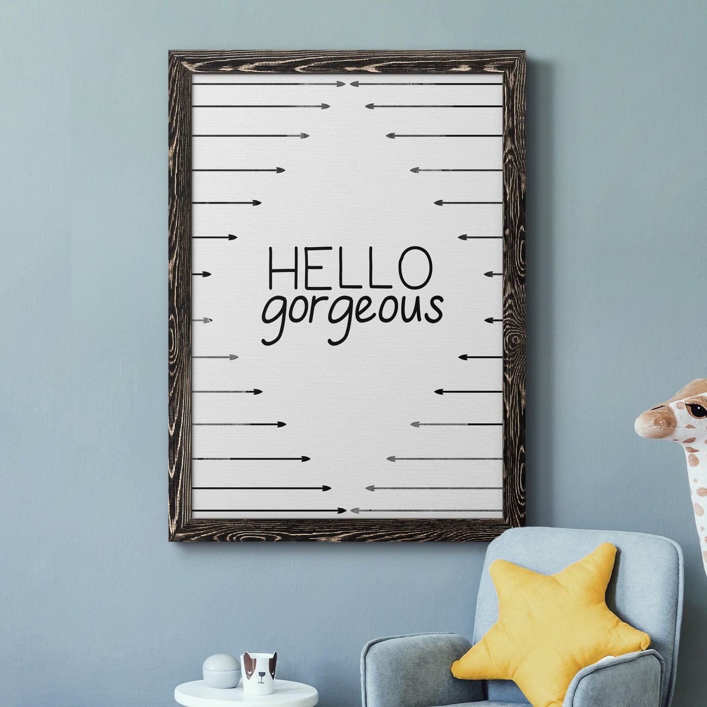 Hello Gorgeous - Barnwood Framed Canvas Print