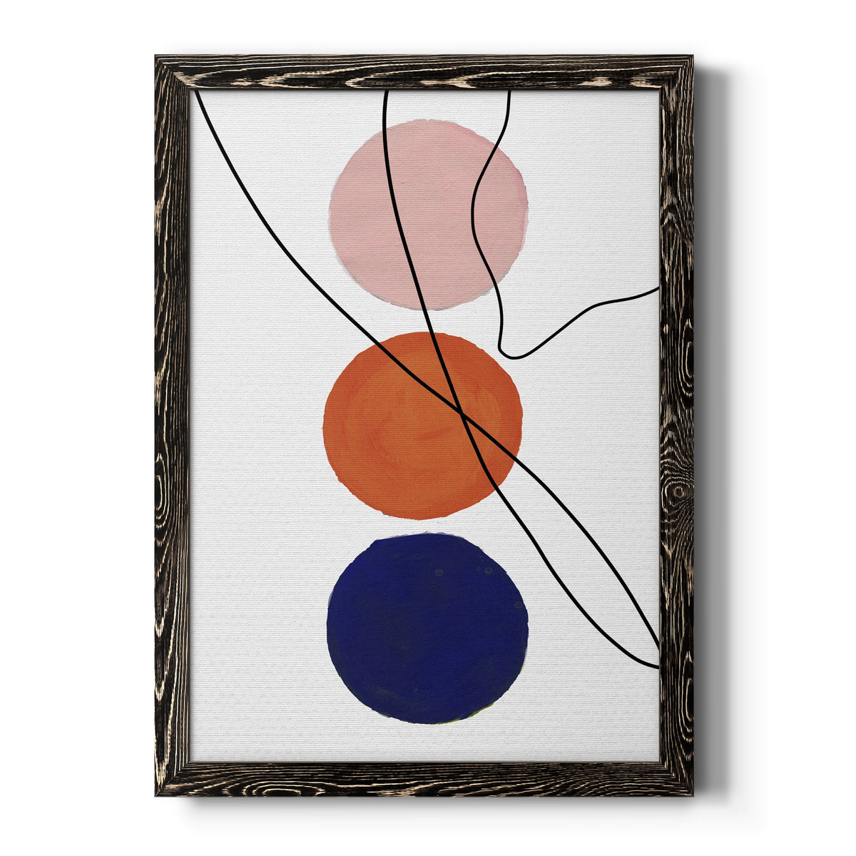 Millenium Geo Abstract - Barnwood Framed Canvas Print