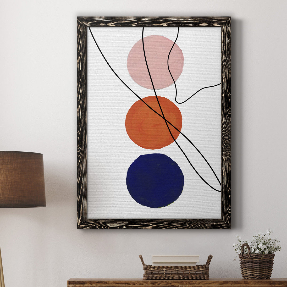 Millenium Geo Abstract - Barnwood Framed Canvas Print