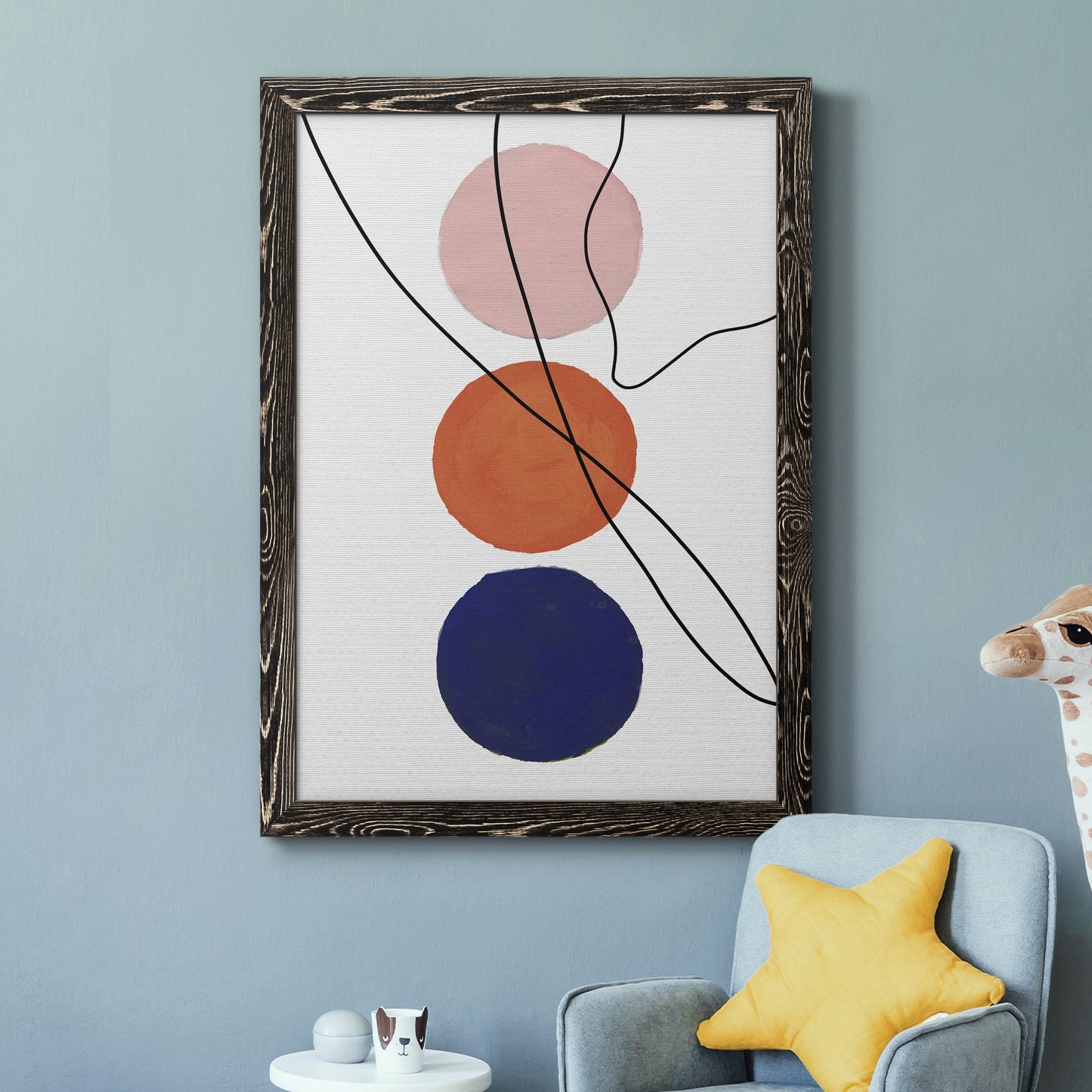 Millenium Geo Abstract - Barnwood Framed Canvas Print