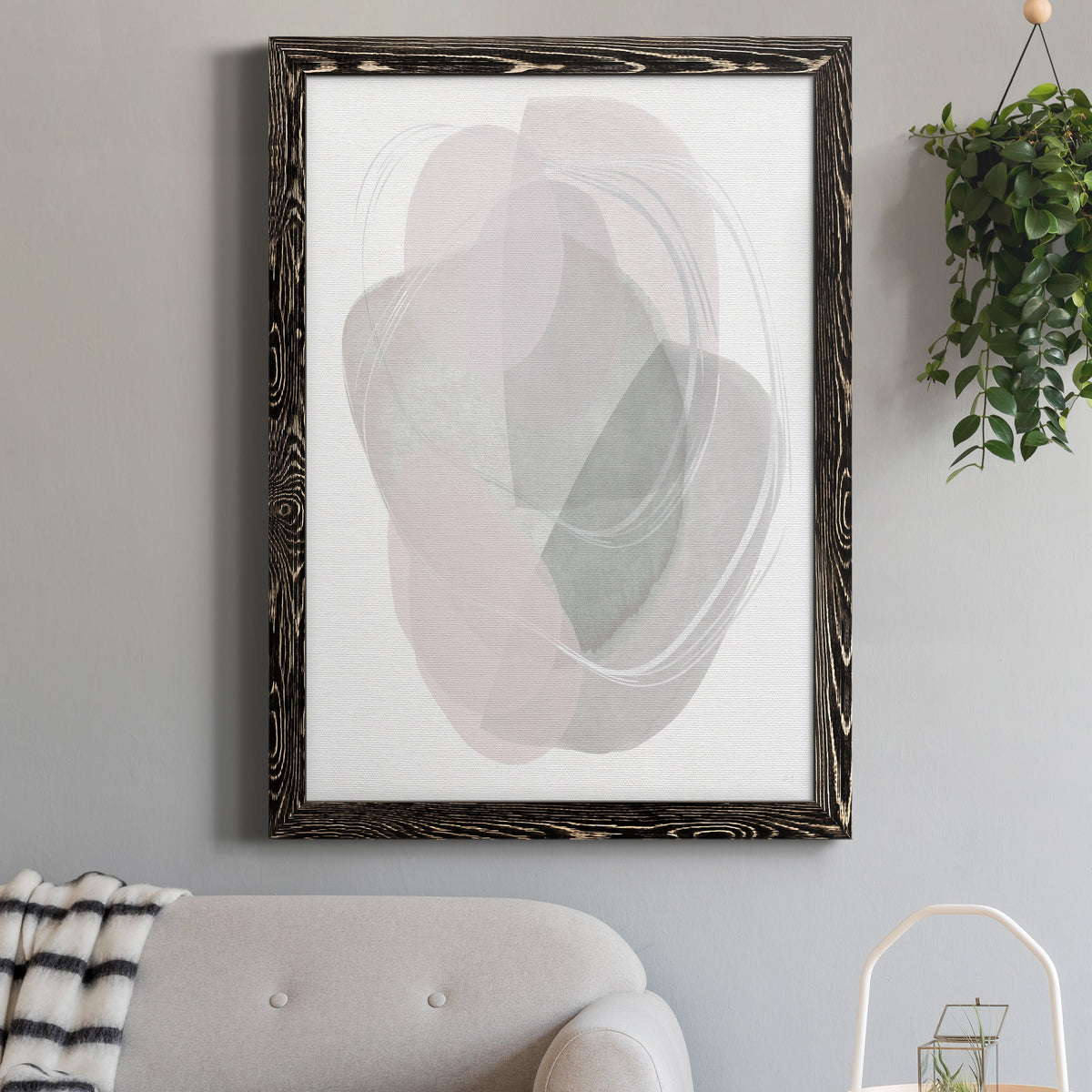 River Jewels II - Barnwood Framed Canvas Print