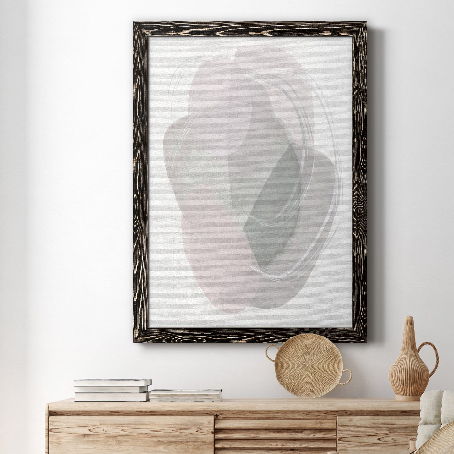 River Jewels II - Barnwood Framed Canvas Print