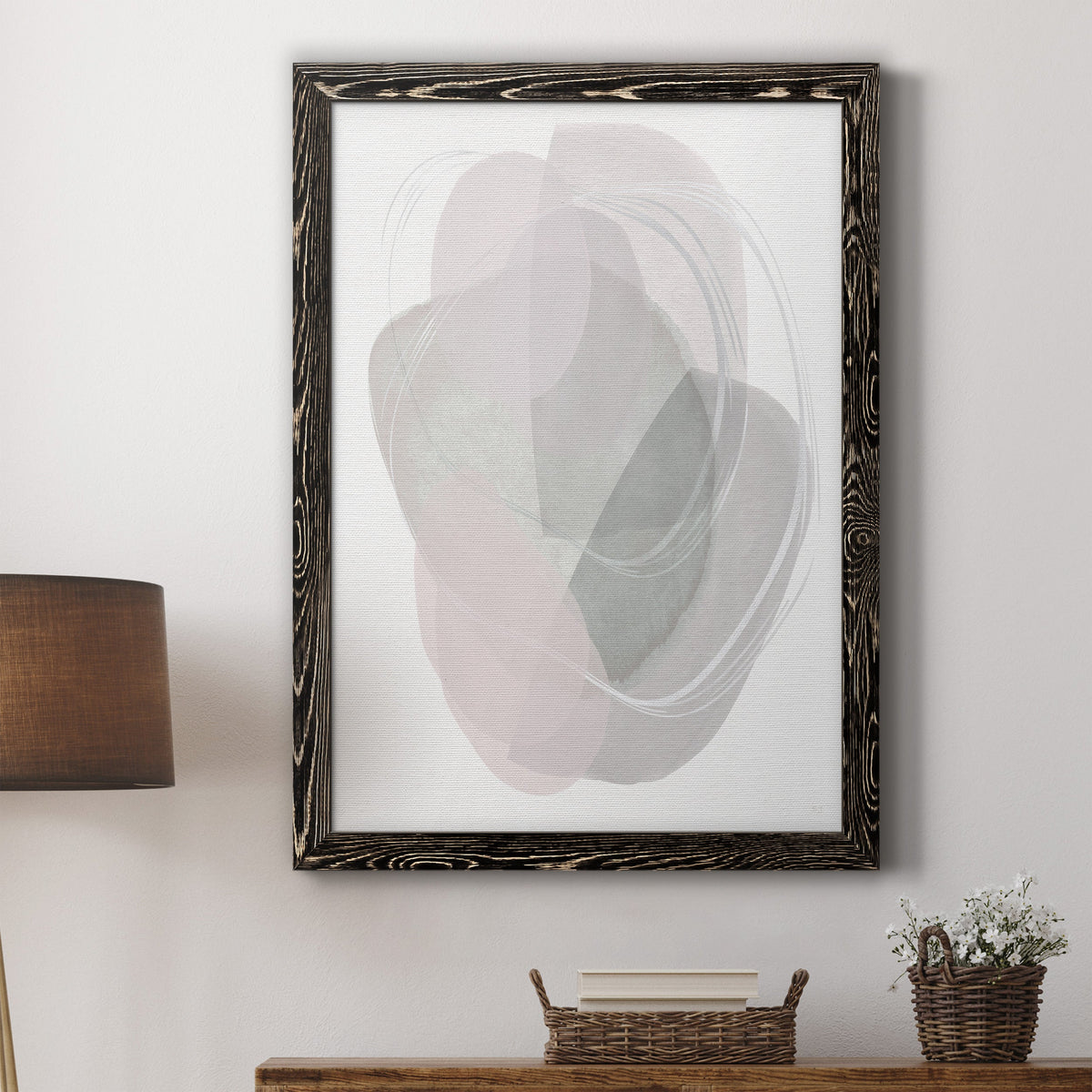 River Jewels II - Barnwood Framed Canvas Print
