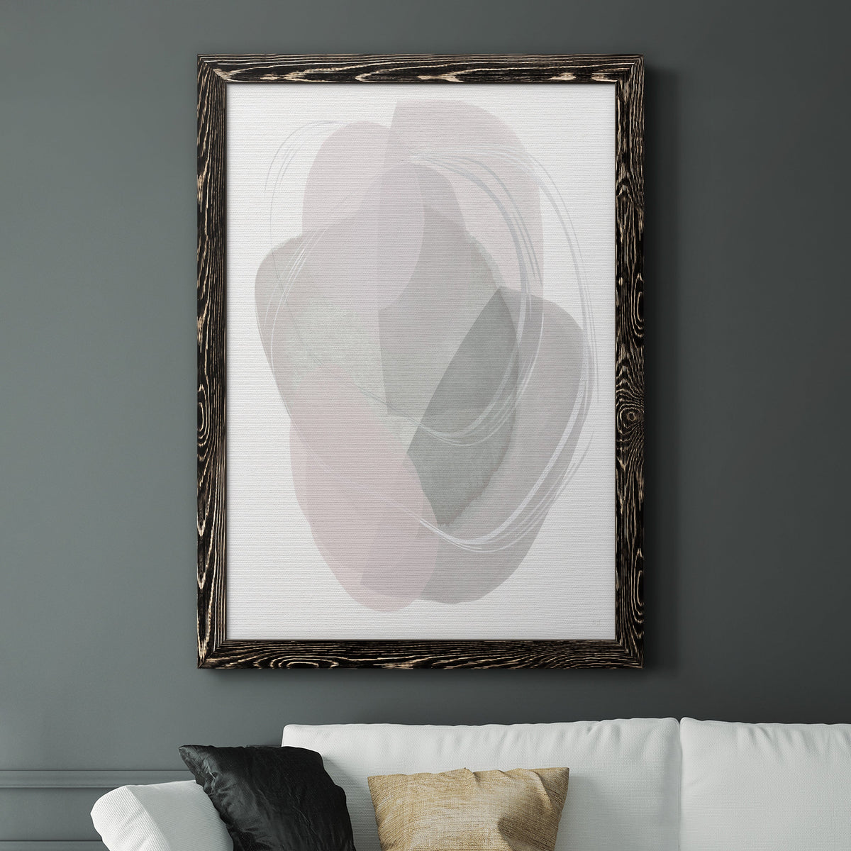 River Jewels II - Barnwood Framed Canvas Print