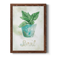 Potted Basil - Barnwood Framed Canvas Print