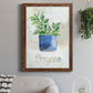 Potted Oregano - Barnwood Framed Canvas Print