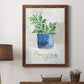 Potted Oregano - Barnwood Framed Canvas Print