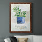 Potted Oregano - Barnwood Framed Canvas Print