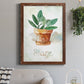 Potted Sage - Barnwood Framed Canvas Print