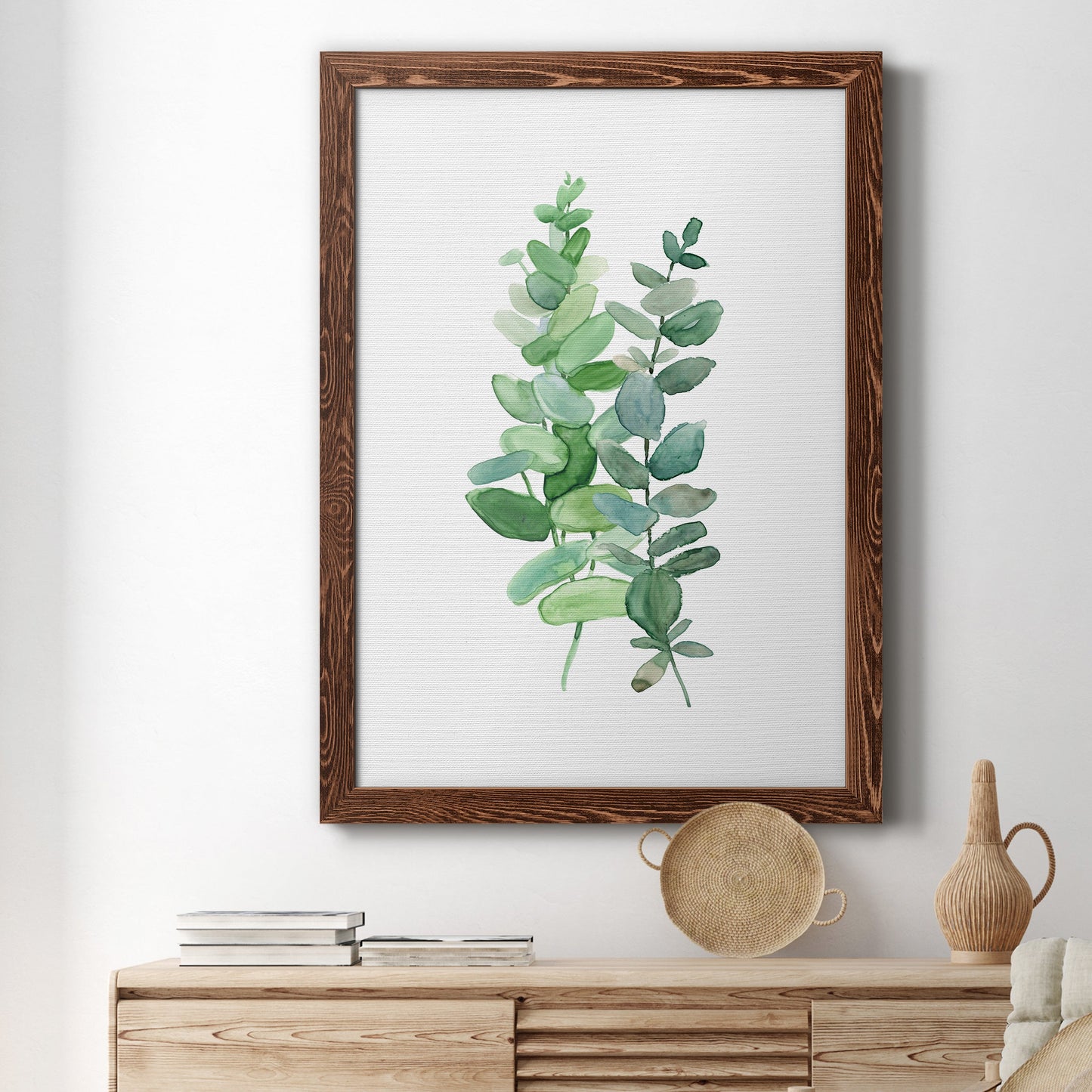 Eucalyptus II - Barnwood Framed Canvas Print