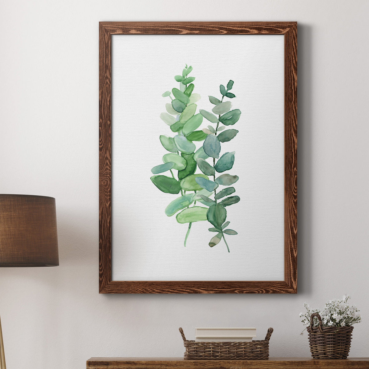 Eucalyptus II - Barnwood Framed Canvas Print