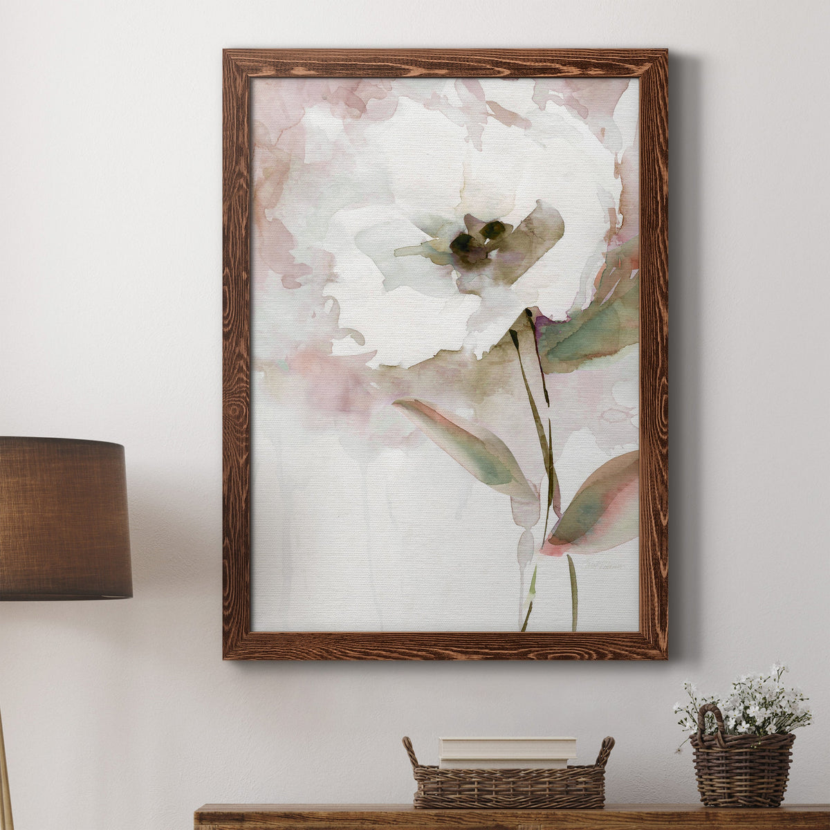 Summer Bloom II - Barnwood Framed Canvas Print
