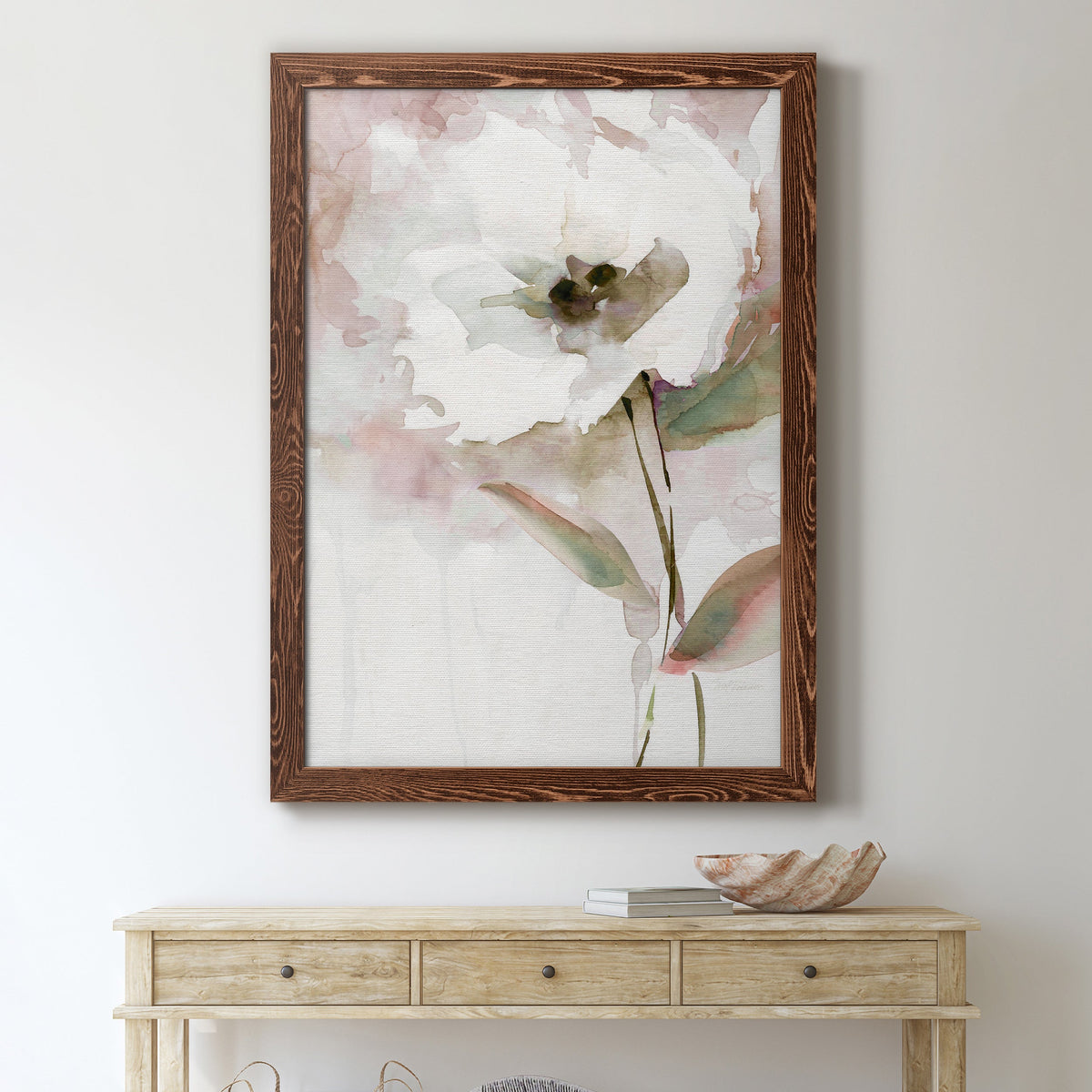 Summer Bloom II - Barnwood Framed Canvas Print