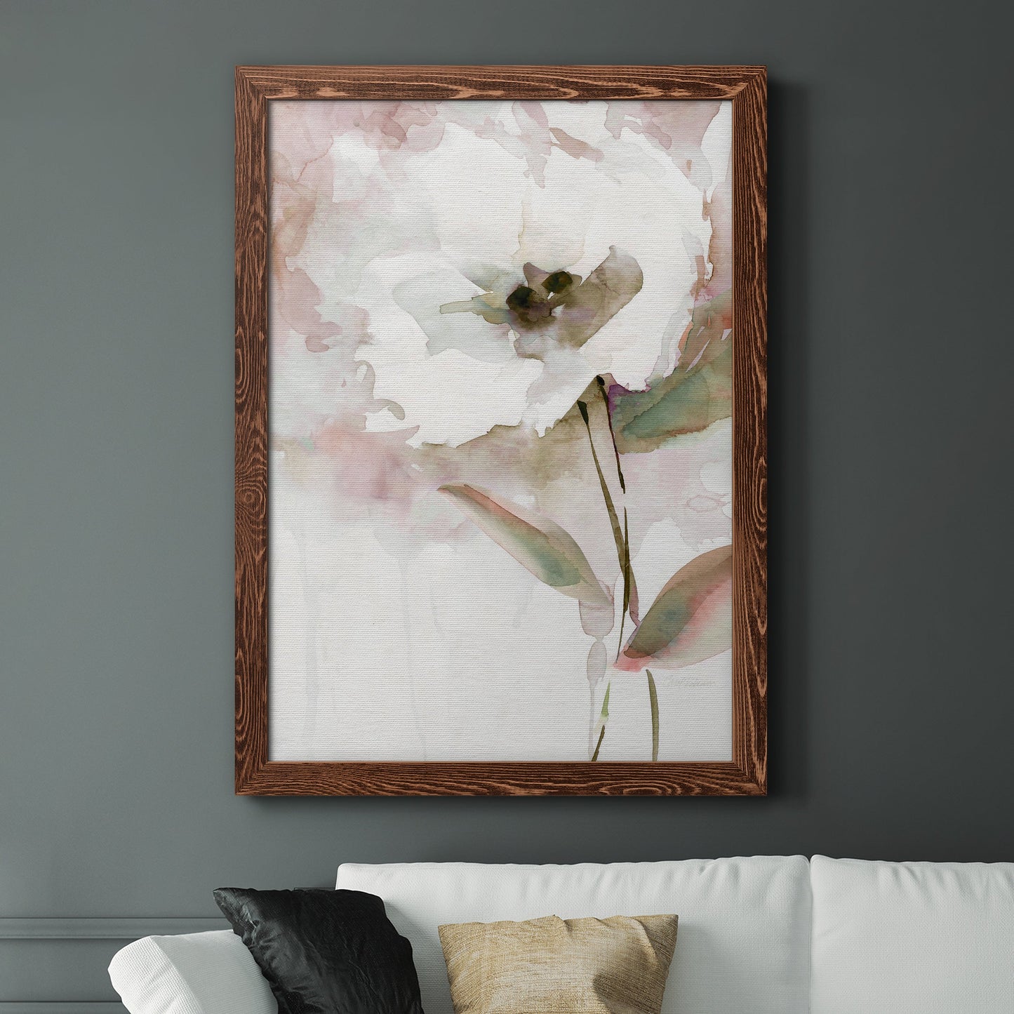 Summer Bloom II - Barnwood Framed Canvas Print