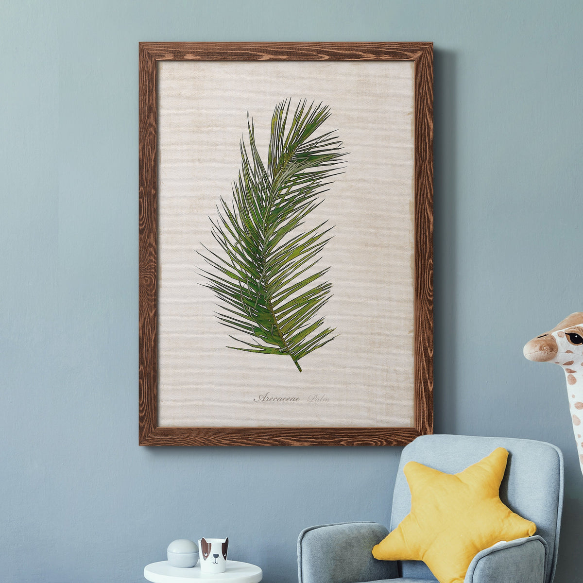 Palm Botanical II - Barnwood Framed Canvas Print