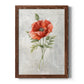 Linen Poppy - Barnwood Framed Canvas Print