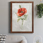 Linen Poppy - Barnwood Framed Canvas Print