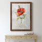 Linen Poppy - Barnwood Framed Canvas Print