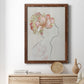 Fashion Floral Silhouette I - Barnwood Framed Canvas Print
