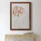 Fashion Floral Silhouette I - Barnwood Framed Canvas Print