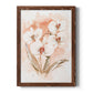 White and Coral Orchid I - Barnwood Framed Canvas Print