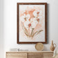 White and Coral Orchid I - Barnwood Framed Canvas Print