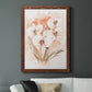 White and Coral Orchid I - Barnwood Framed Canvas Print