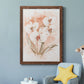 White and Coral Orchid I - Barnwood Framed Canvas Print