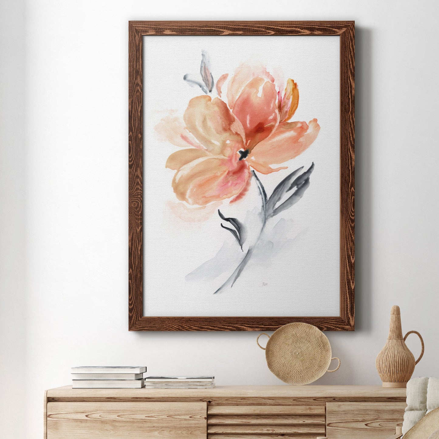 Soft Sensation II - Barnwood Framed Canvas Print