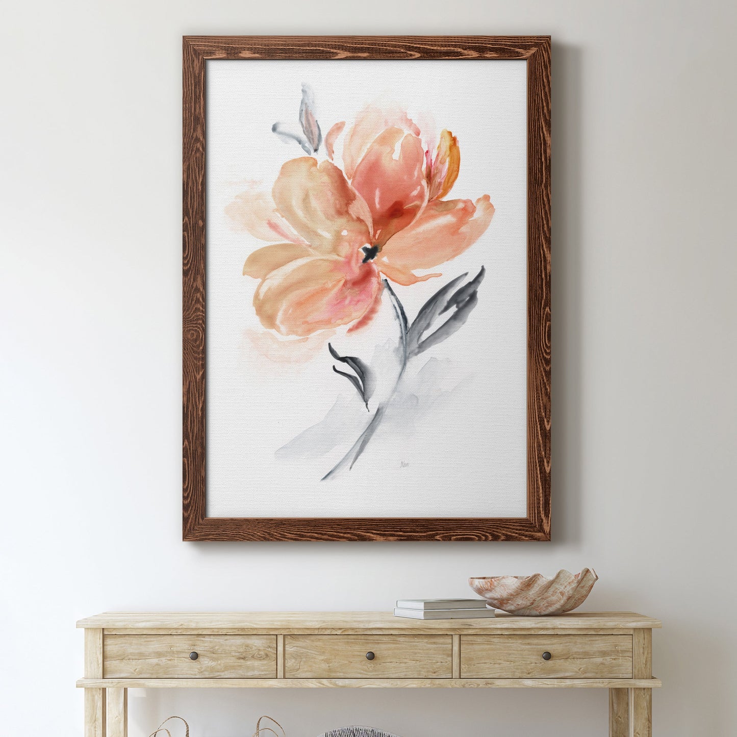 Soft Sensation II - Barnwood Framed Canvas Print