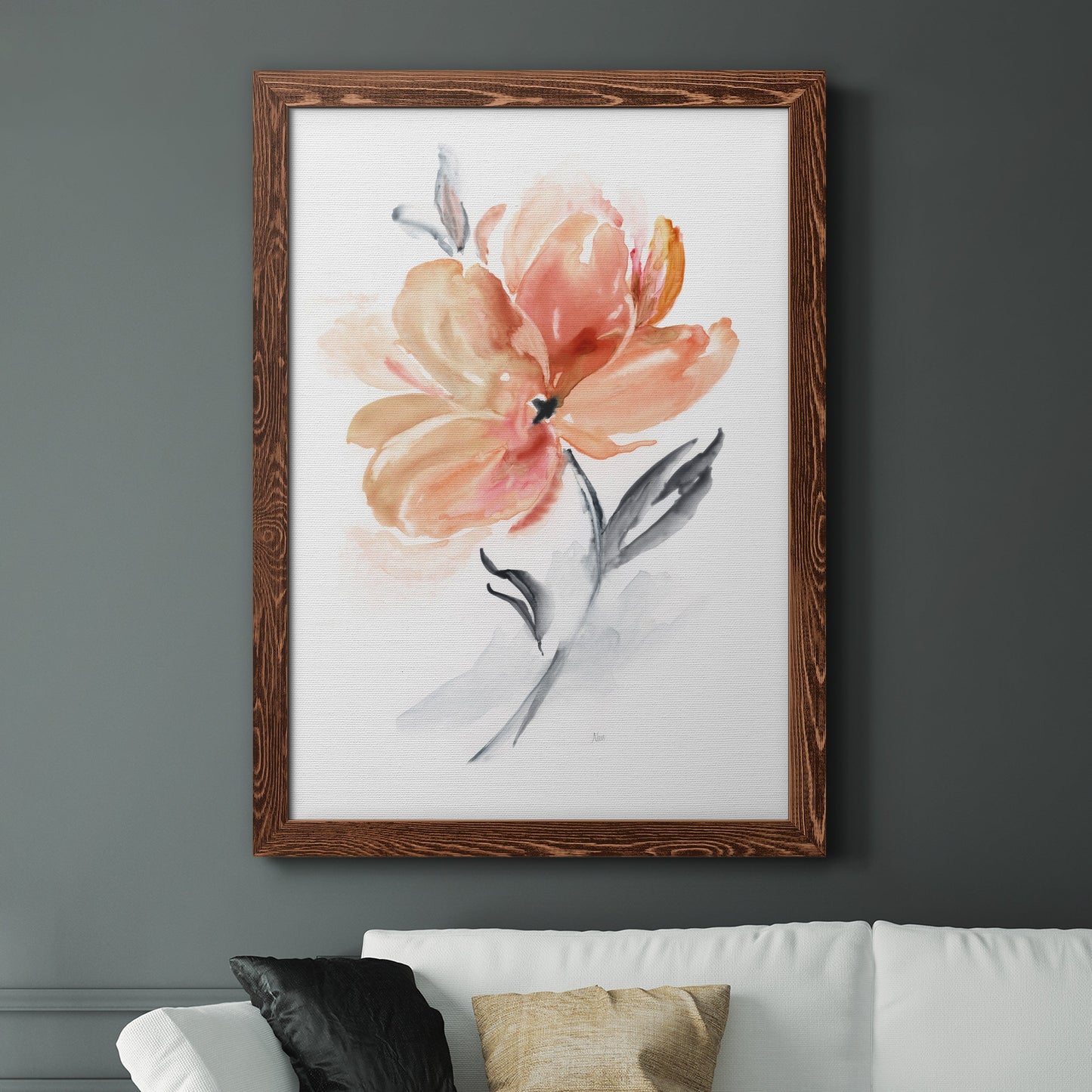 Soft Sensation II - Barnwood Framed Canvas Print
