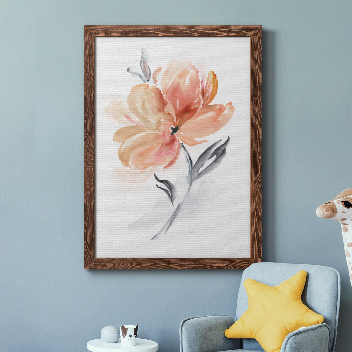 Soft Sensation II - Barnwood Framed Canvas Print