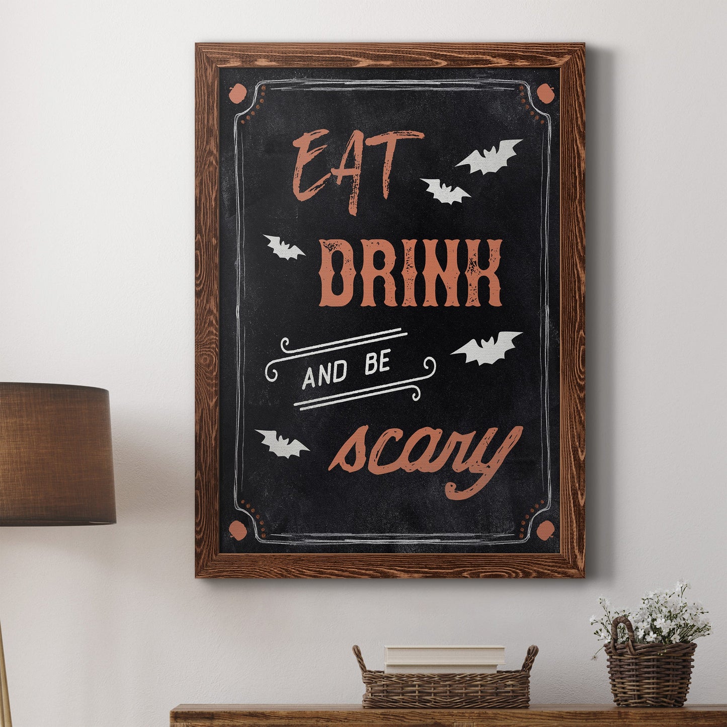 Be Scary - Barnwood Framed Canvas Print
