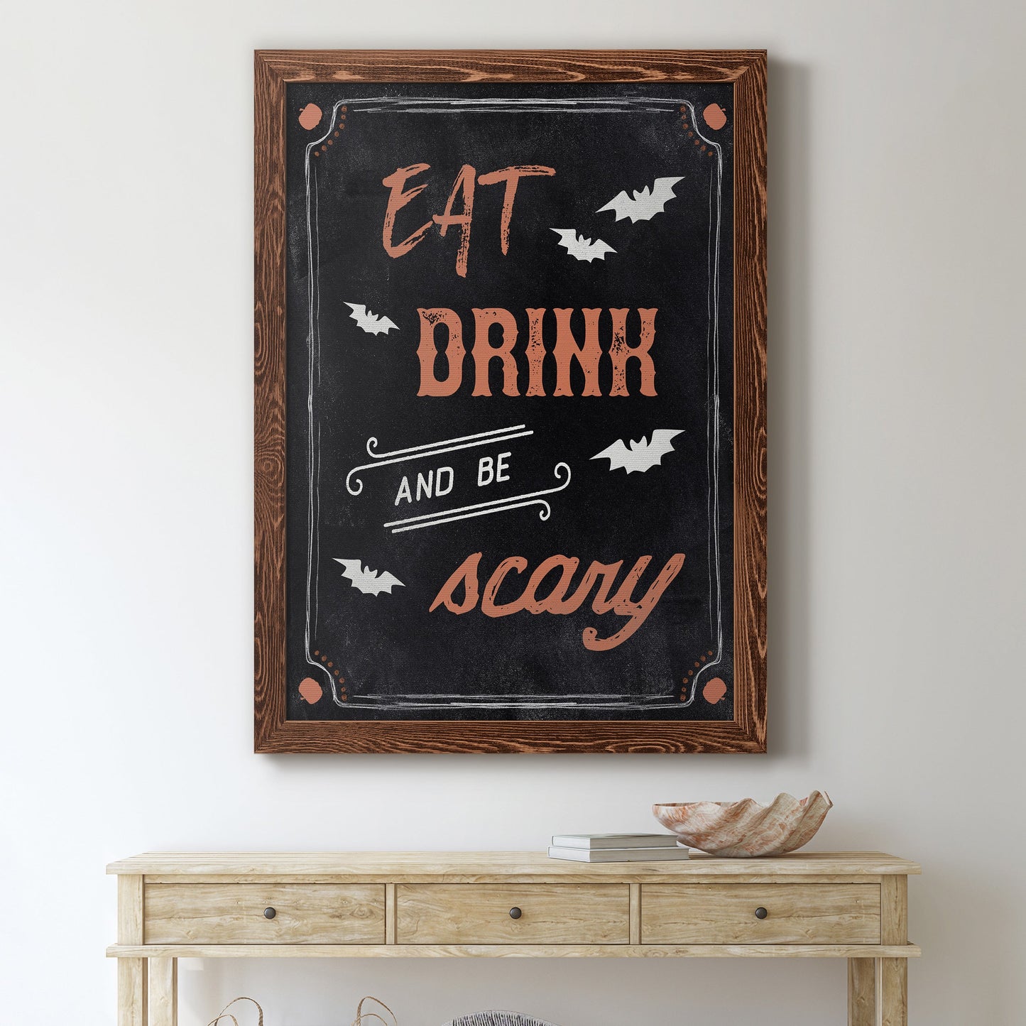 Be Scary - Barnwood Framed Canvas Print